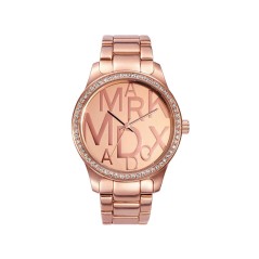 MM0011-90 - Reloj Mark Maddox de Mujer. Brazalete de metal e ip rosa. Esfera redonda de color salmon. 