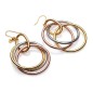 7007E19019 - Pendientes Viceroy Fashion de metal tricolor dorado-rosa-rodio para mujer. Largo