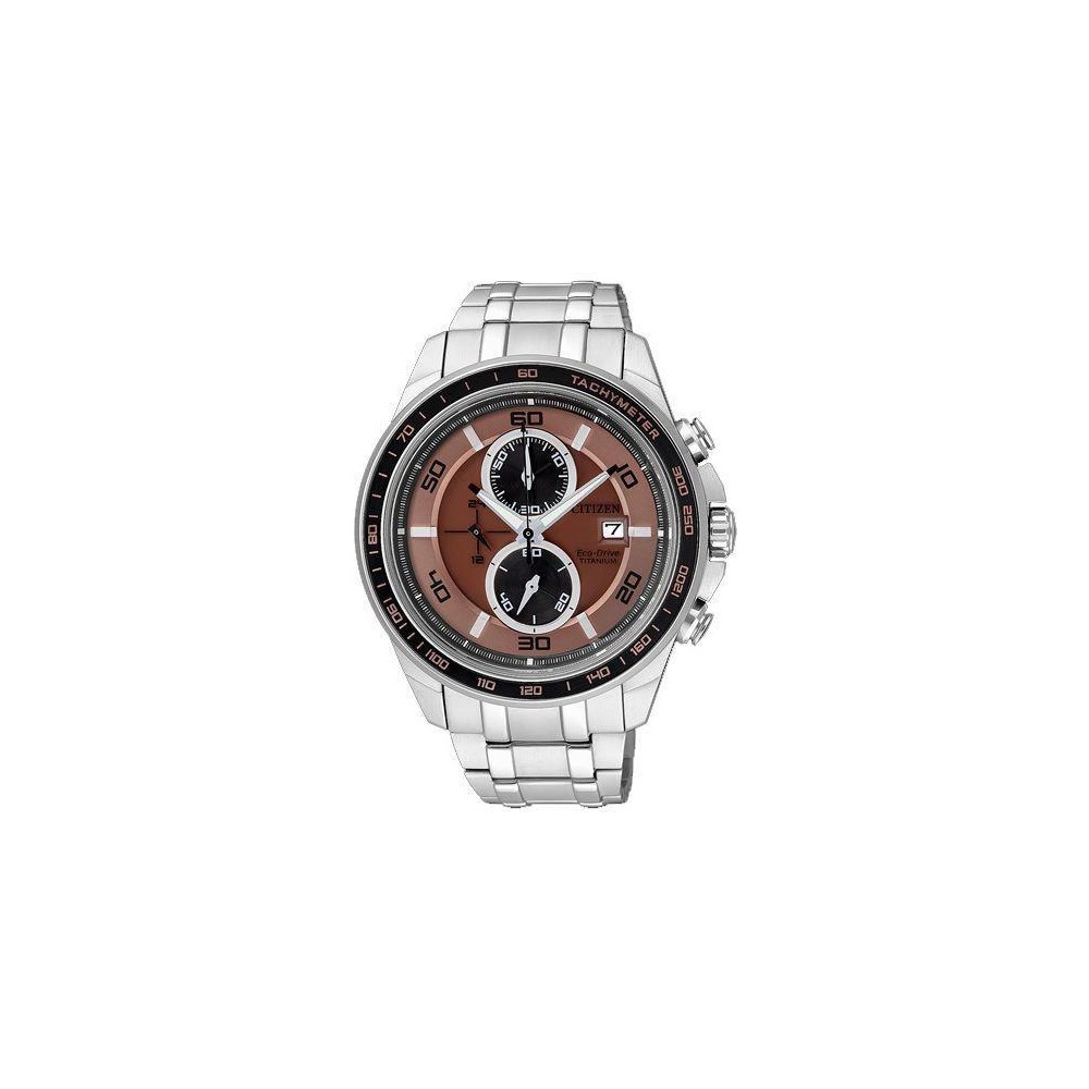 CA0347-56W - Reloj Citizen Super Titanium TI+IP Crono Eco Drive 034. Cristal Zafiro. Cronogra