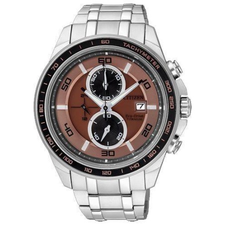 CA0347-56W - Reloj Citizen Super Titanium TI+IP Crono Eco Drive 034. Cristal Zafiro. Cronogra