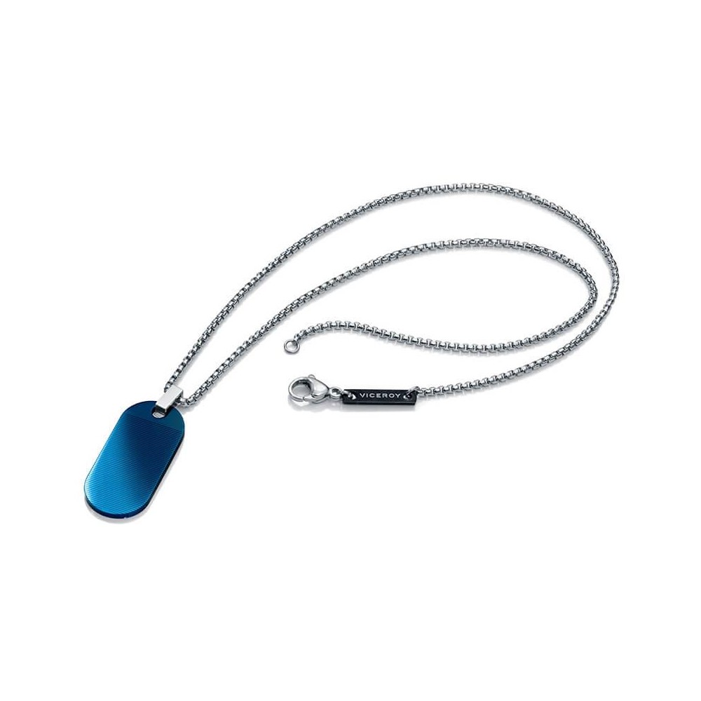 6404C01013 - Colgante de acero ip azul hombre