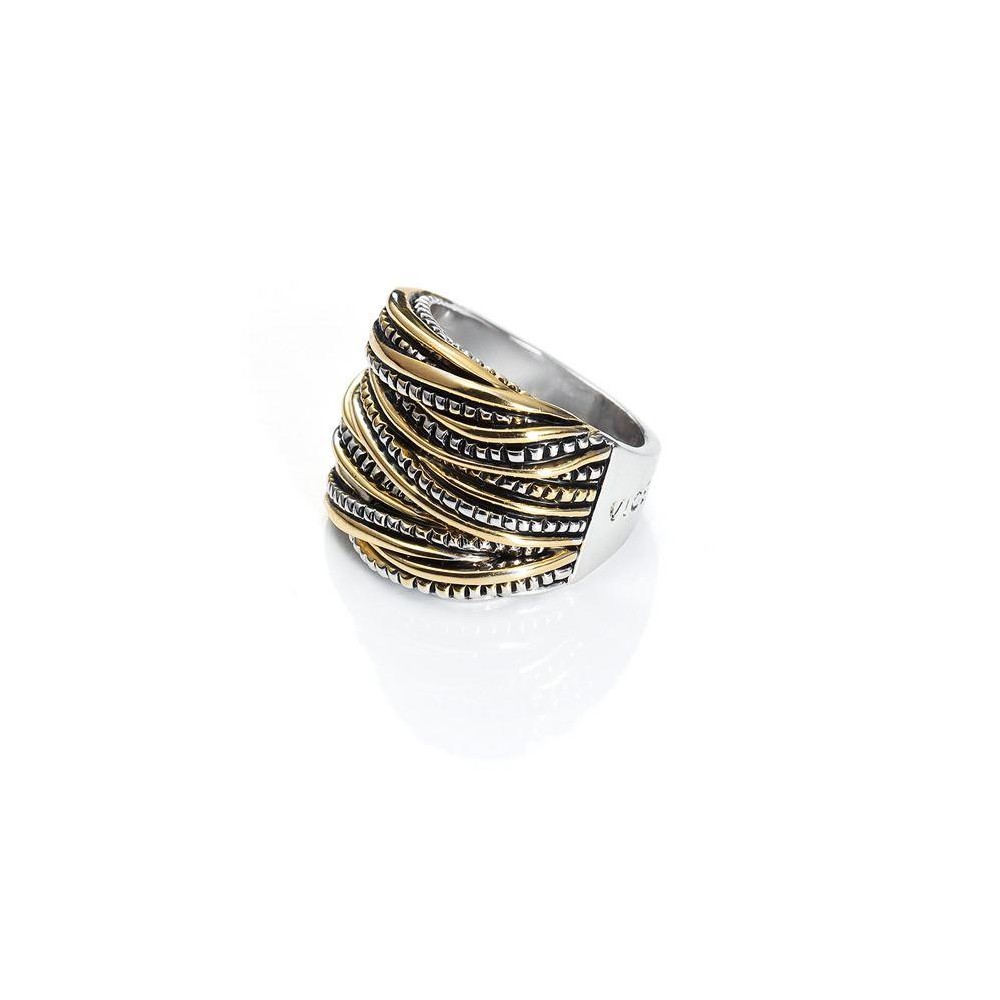 3062A01419 - Anillo Viceroy Fashion de metal chapado rodio y oro. Talla 54.