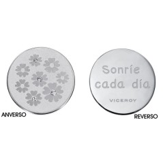 VMC0005-00 - Medallón de Viceroy en acero para mujer. Cristal. Diámetro 29 mm. Colección Plai