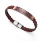 2236P01011 - Pulsera Viceroy Fashion de acero e ip marron con piel para hombre.