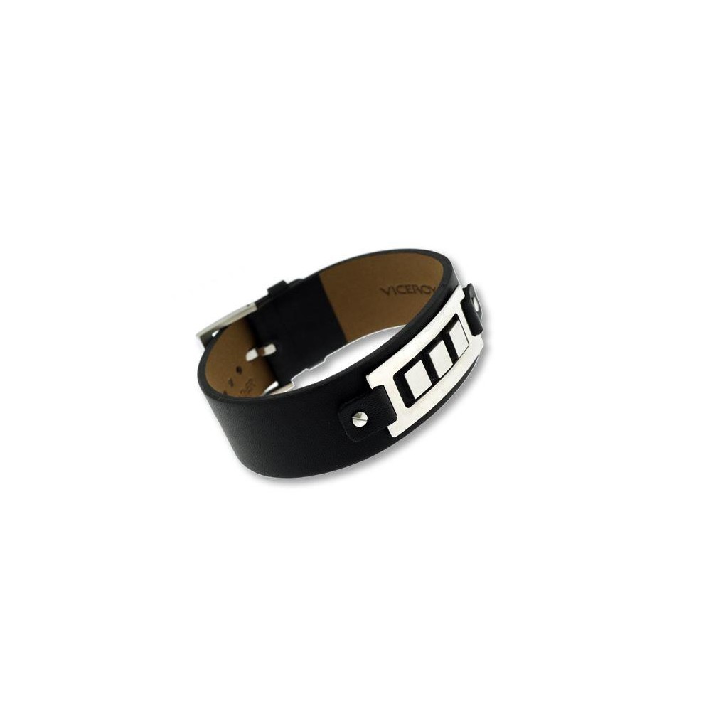 5068P01010 - Pulsera Viceroy Fashion parra hombre en acer y piel