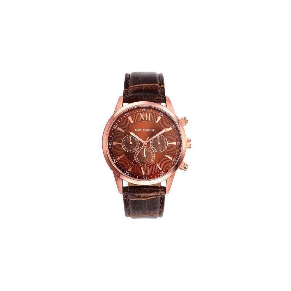 HC6002-43 - Reloj Mark Maddox de Unisex. Esfera redonda de color marron 