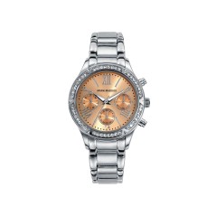 MM7001-73 - Reloj Mark Maddox de Mujer. brazalete de metal. Esfera redonda de color salmon.  