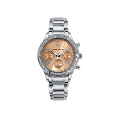 MM7001-73 - Reloj Mark Maddox de Mujer. brazalete de metal. Esfera redonda de color salmon.  