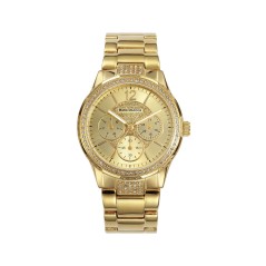 MM6005-25 - Reloj Mark Maddox de Mujer. Brazalete de metal e ip dorado. Esfera redonda de color dorado.  