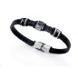 6188P09010 - Pulsera Viceroy Fashion de acero e ip negra para hombre con fibra de carbono y p