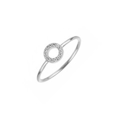 2220479-136-GM - Anillo AGATHA PARIS de plata de ley con rodio. Donut de circonitas