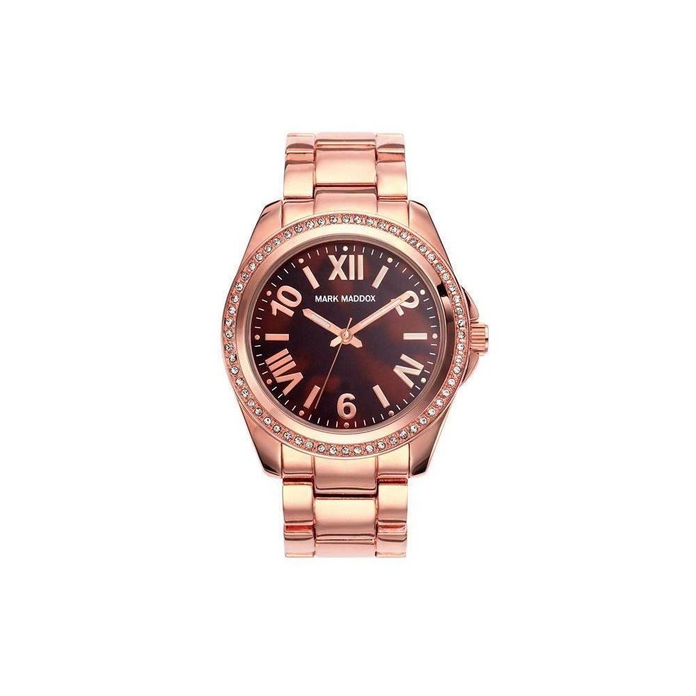 MM3017-43 - Reloj Mark Maddox de Mujer. Brazalete de metal e ip rosa. Esfera redonda de colo