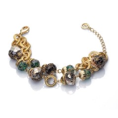 7006P19019 - Pulsera Viceroy Fashion de metal dorado para mujer. Largo adaptable de 17 a 20 c