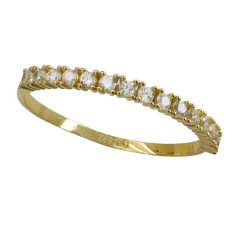 RR-3817 - Anillo de oro amarillo de 18k con circonitas