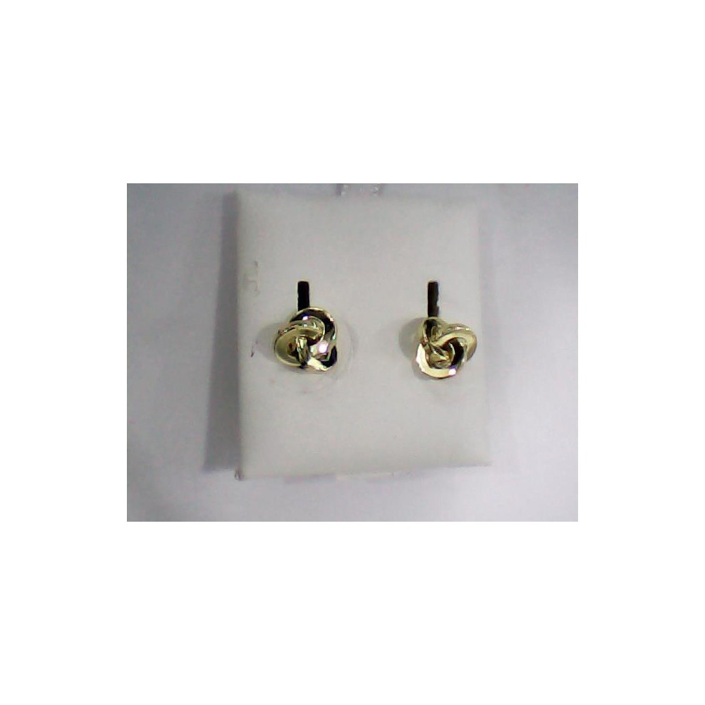 3523/L - PENDIENTES NUDO TRIPLE AMARILLO 10 MM