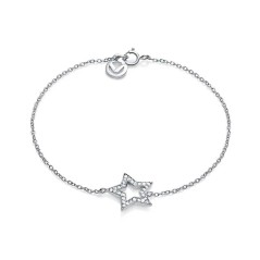 5019P000-30 - Pulsera plata y circonitas para mujer