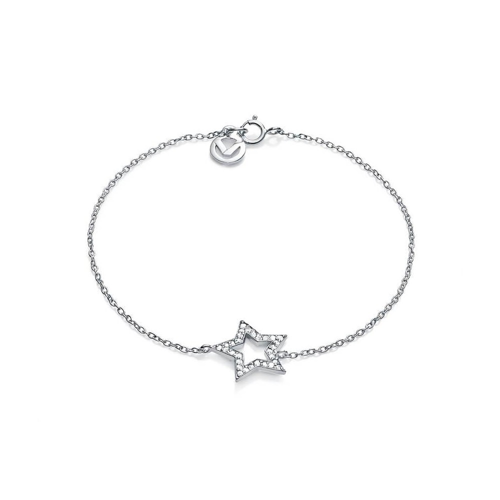 5019P000-30 - Pulsera plata y circonitas para mujer