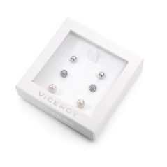 3179K09000 - Pack de Pendientes Viceroy Fashion con rodio sintético y cristal, esmalte y perla para mujer.