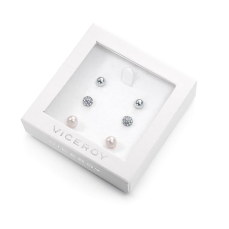 3179K09000 - Pack de Pendientes Viceroy Fashion con rodio sintético y cristal, esmalte y perla para mujer.