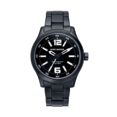 HM3006-55 - Reloj Mark Maddox de Hombre. brazalete de metal e ip gris. Esfera redonda de color negro.  