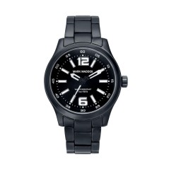 HM3006-55 - Reloj Mark Maddox de Hombre. brazalete de metal e ip gris. Esfera redonda de color negro.  