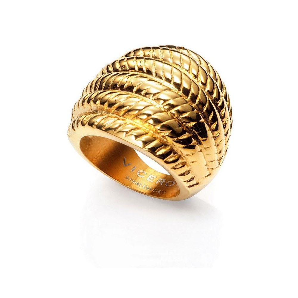 6196A01412 - Anillo de acero e ip dorado de Viceroy Fashion para mujer. Talla 13