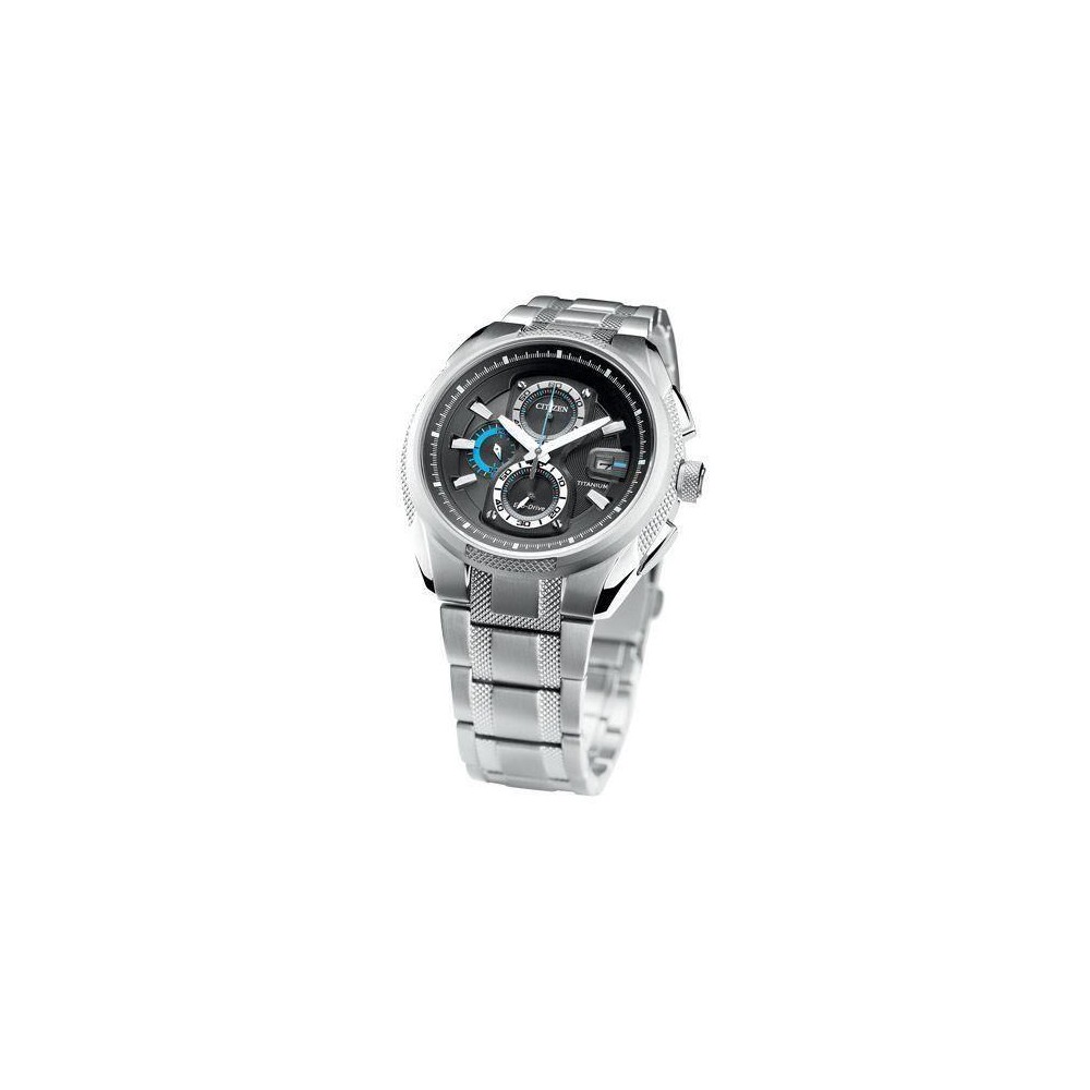 CA0200-54E - Reloj Citizen Super Titanium TI+IP Crono Eco Drive 020. Cronografo 1/5 segundo