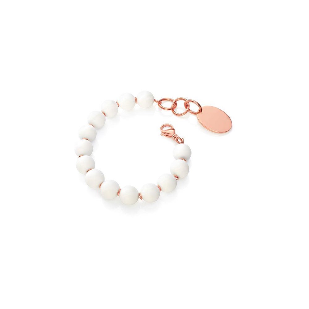 6237P09000 - Pulsera Viceroy Fashion de acero e ip rosa con silicona para mujer. Largo adapta