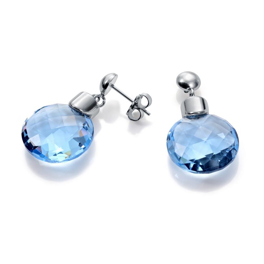 6388E11013 - Pendientes de acero y cristal para mujer