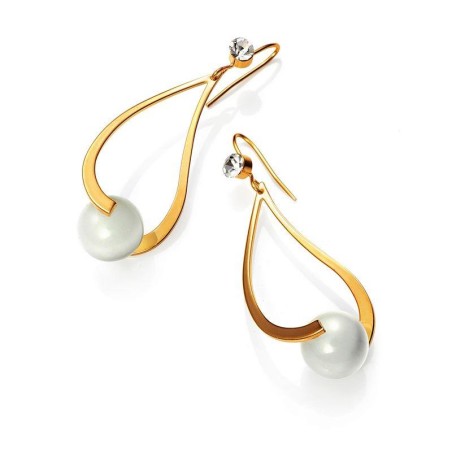 3112E09012 - Pendientes de Viceroy Fashion en dorado con gema ojo de gato para mujer. Largo t