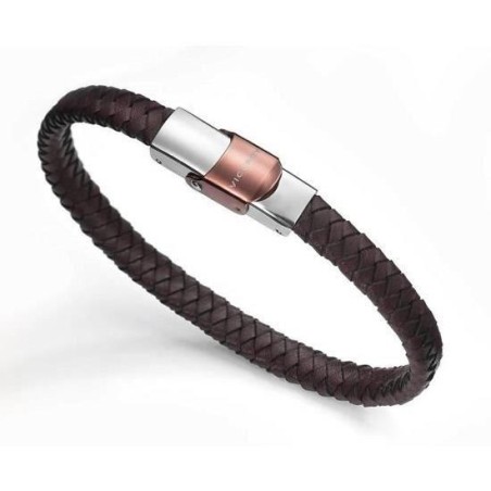 6097P09011 - Pulsera Viceroy Fashion de acero bicolor e ip marron para hombre.