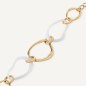 X9756515 - Pulsera Reflexe en Acetato Blanco y Oro 18K - Estilo Moderno y Sofisticado