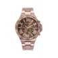 MM0013-43 - Reloj Mark Maddox de Mujer. Brazalete de metal e ip rosa. Esfera redonda de color marron.  