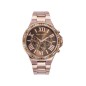 MM0013-43 - Reloj Mark Maddox de Mujer. Brazalete de metal e ip rosa. Esfera redonda de color marron.  