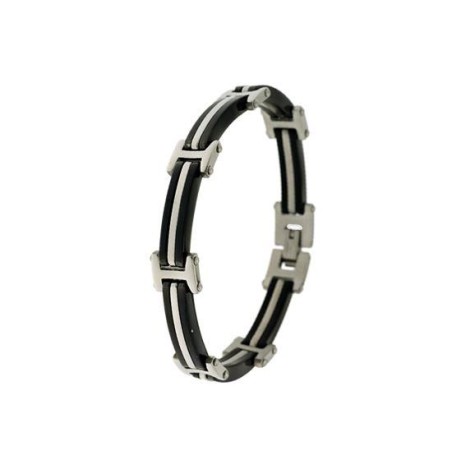 6056P09010 - Pulsera viceroy Fashion de acero bicolor IP negro para hombre.