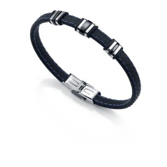 6333P09013 - Pulsera de acero de Viceroy Fashion en ip negro y silicona para hombre.