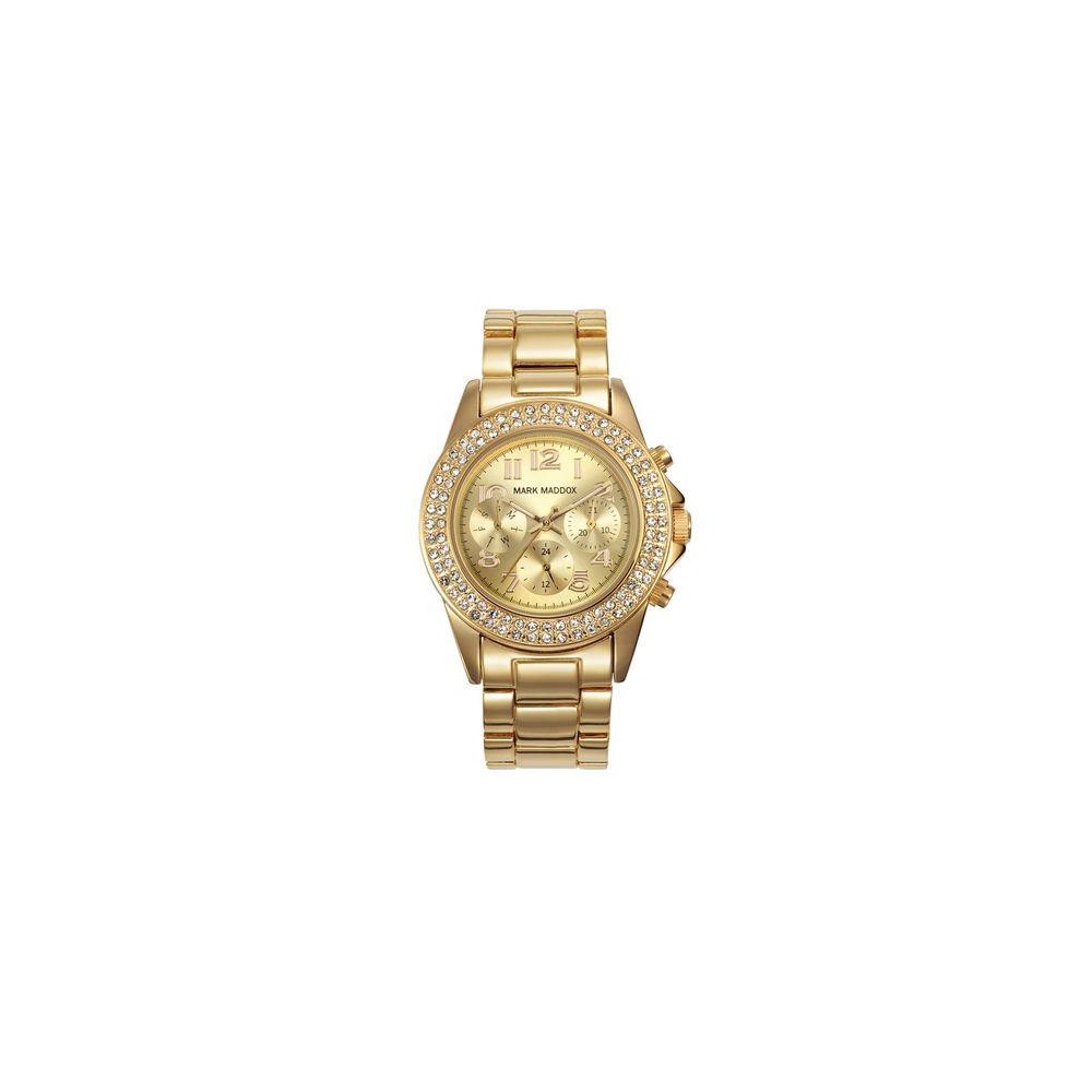 MM3006-95 - Reloj Mark Maddox de Mujer. Esfera redonda de color dorado 