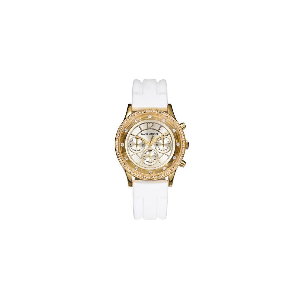 MC0002-95 - Reloj Mark Maddox de Mujer.  Esfera redonda de color dorado 