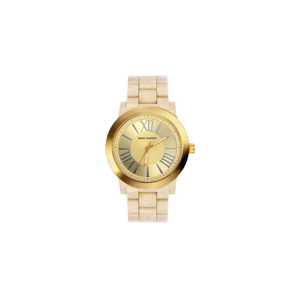 MP6001-23 - Reloj Mark Maddox de Mujer.  Esfera redonda de color dorado 