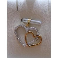 4018 - COLGANTE CORAZON PIEDRAS 15*19MM FU