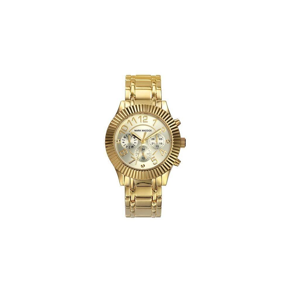 MM0006-95 - Reloj Mark Maddox de Mujer. Esfera redonda de color dorado 