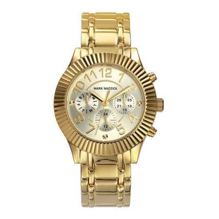 MM0006-95 - Reloj Mark Maddox de Mujer. Esfera redonda de color dorado 