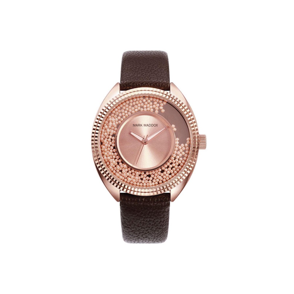 MC0006-90 - Reloj Mark Maddox de Mujer. Correa de color marron. Esfera redonda.  