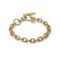 6199P01012 - Pulsera de Viceroy Fashion en acero ip dorado para mujer. Largo adaptable de 18,