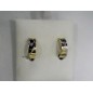 4355/1 - PENDIENTES BANDAS LISAS PIEDRAS 15X5MM CA