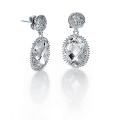 1191E000-30 - Pendientes de viceroy en plata de ley rodiada y circonitas para mujer. Colección PENELOPE CRUZ.