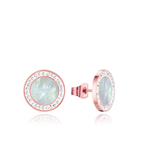 75073E01012 - Pendientes Viceroy Fashion de acero boton madre perla y circonita para mujer