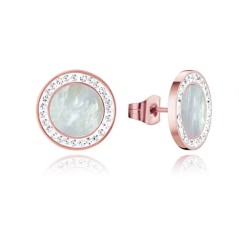 75073E01012 - Pendientes Viceroy Fashion de acero boton madre perla y circonita para mujer