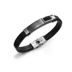 6020P09010 - Pulsera Viceroy Fashion de hombre en acero bicolor Ip negro.