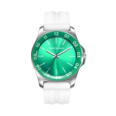 MP7001-64 - Reloj Mark Maddox de Mujer. Modelo MP7001-64. Correa de caucho de color blanco. Esfera redonda de color verde. 